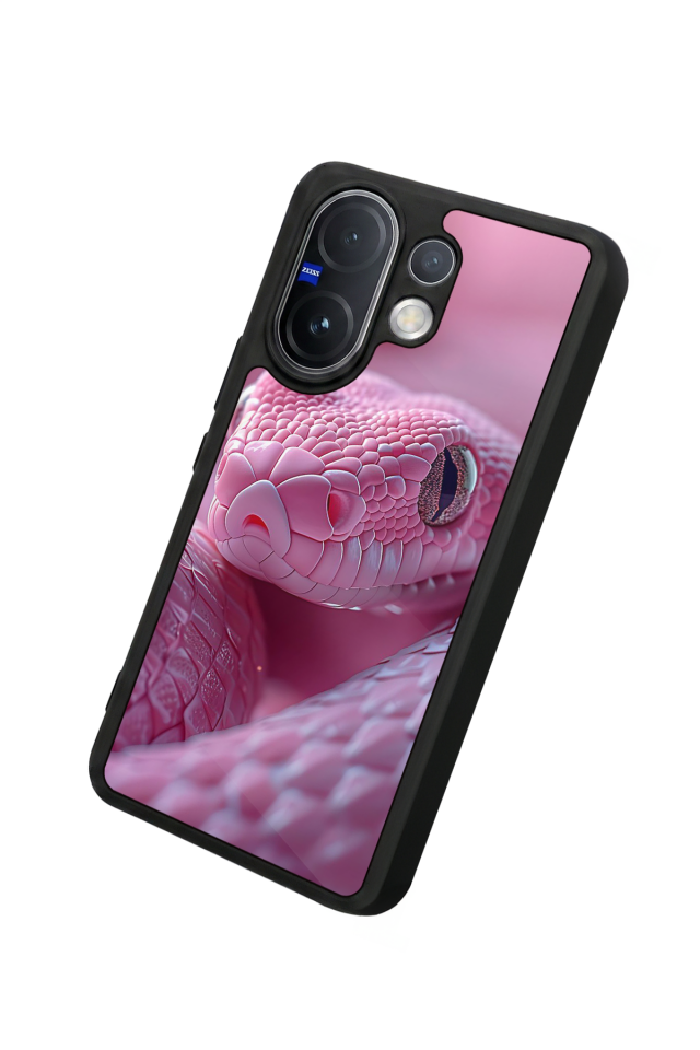 Vivo V60 Uyumlu Yılan Tasarımlı Glossy Premium Kılıf