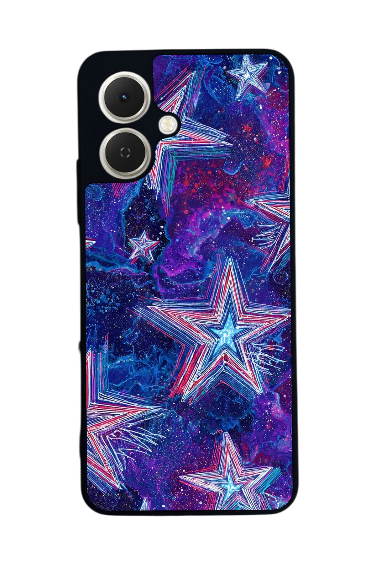 Tecno Spark GO 2 Uyumlu Retro Yildizlar Tasarımlı Glossy Premium Kılıf