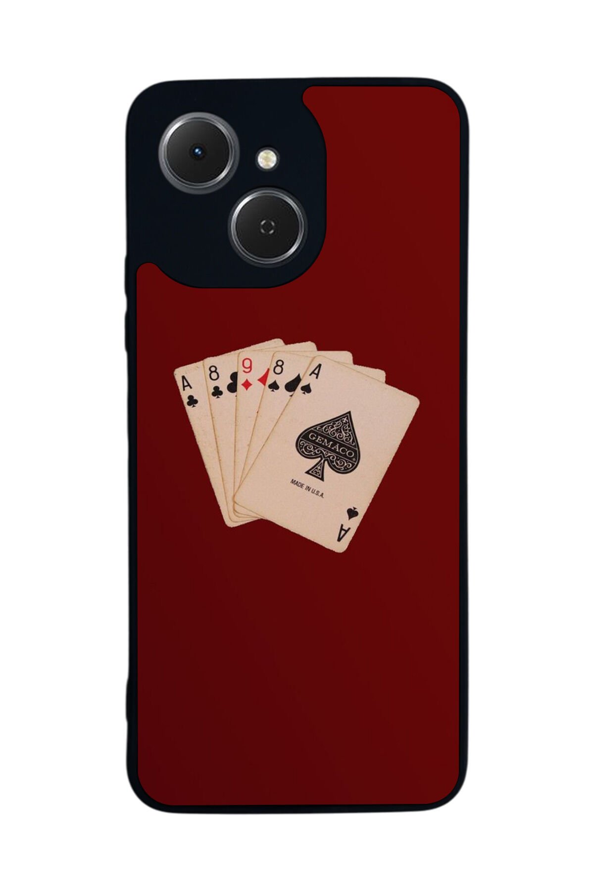 Tecno Spark 40C Uyumlu Kart Tasarımlı Glossy Premium Kılıf