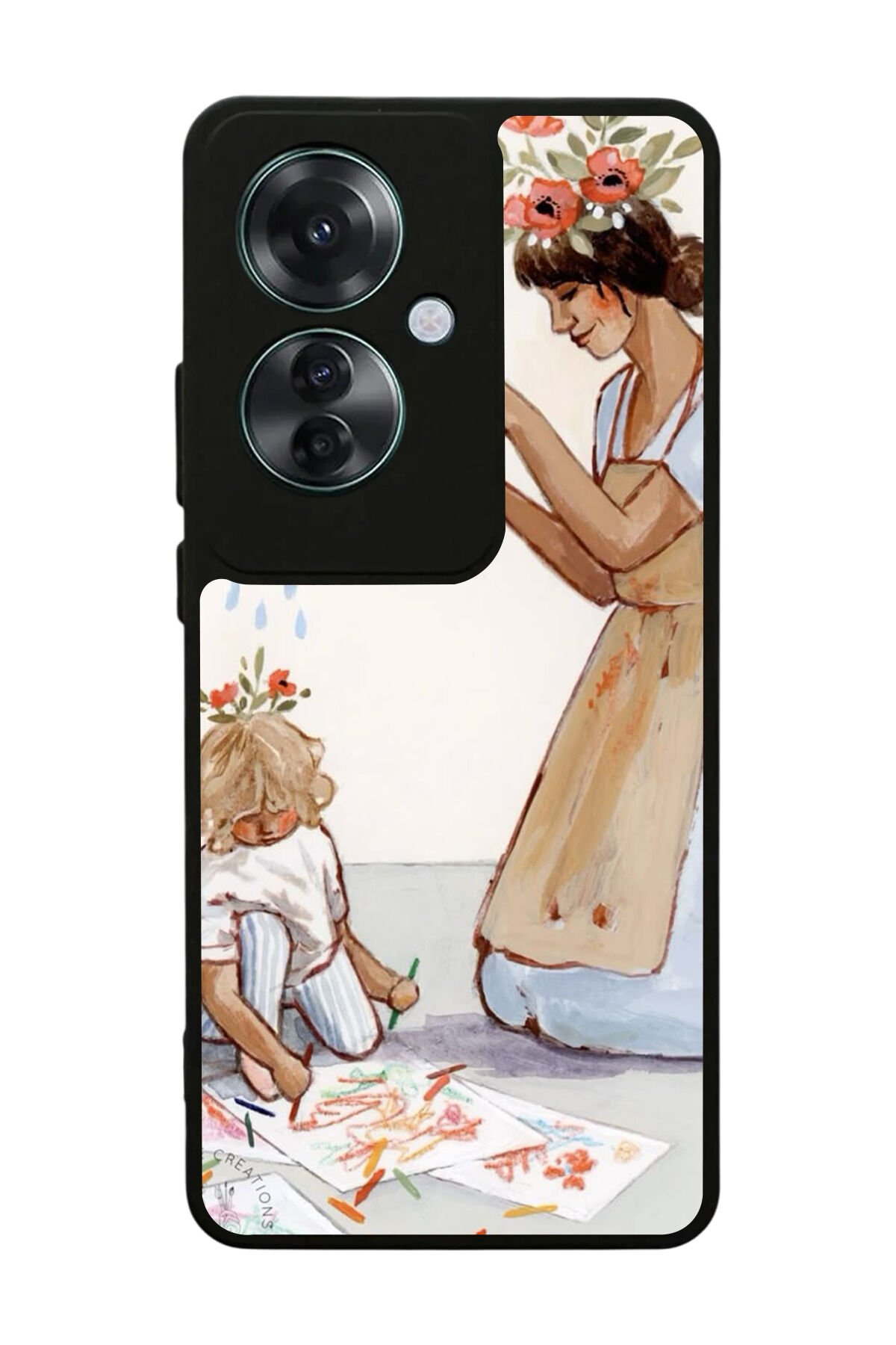 Oppo Reno 11F Uyumlu Kalp Love Tasarımlı Glossy Premium Kılıf
