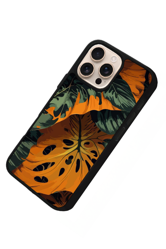 iPhone 14 Pro Max Uyumlu Botanik Tasarımlı Glossy Premium Kılıf