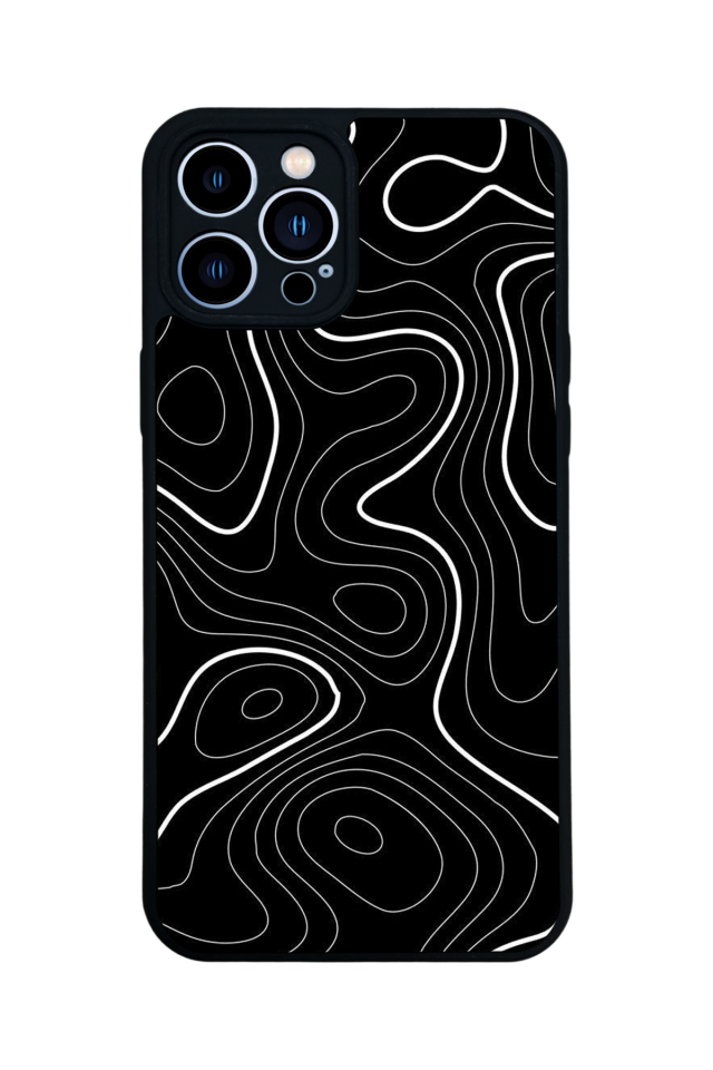 iPhone 13 Pro Max Uyumlu Çizgi Sanatı Tasarımlı Glossy Premium Kılıf