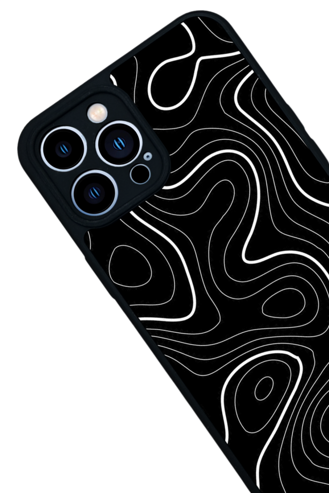 iPhone 13 Pro Max Uyumlu Çizgi Sanatı Tasarımlı Glossy Premium Kılıf