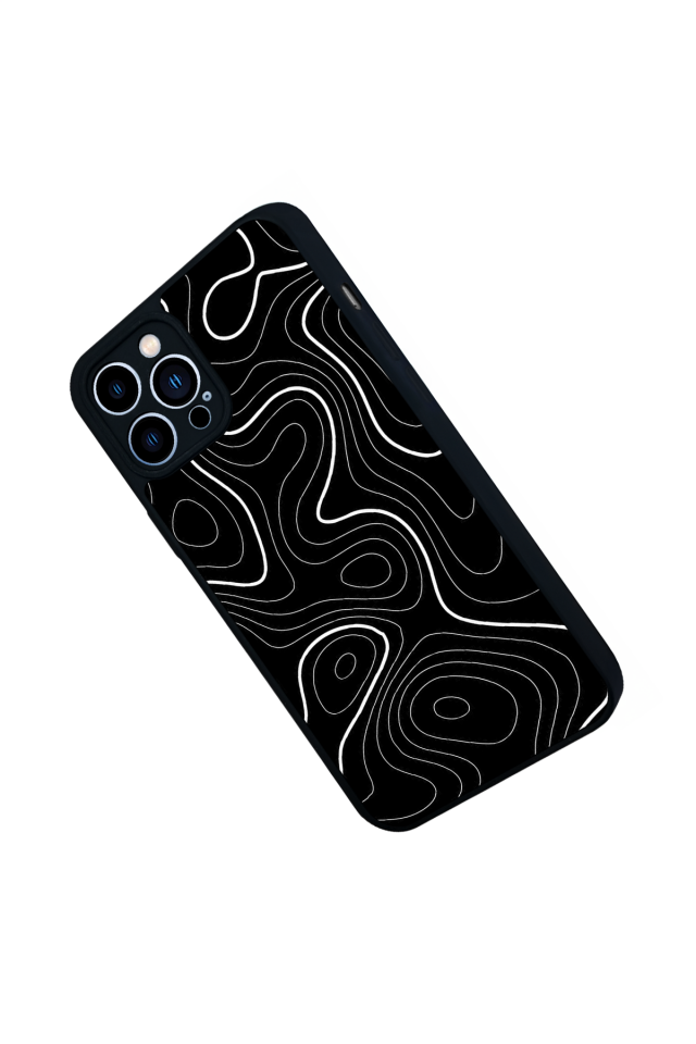 iPhone 13 Pro Max Uyumlu Çizgi Sanatı Tasarımlı Glossy Premium Kılıf
