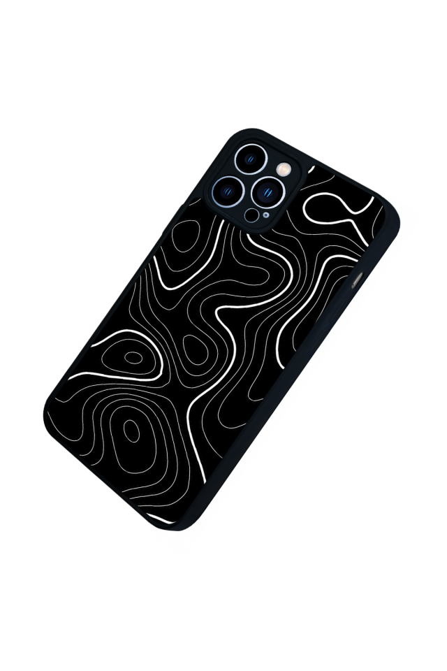 iPhone 13 Pro Max Uyumlu Çizgi Sanatı Tasarımlı Glossy Premium Kılıf