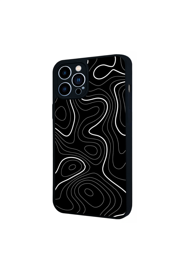 iPhone 13 Pro Max Uyumlu Çizgi Sanatı Tasarımlı Glossy Premium Kılıf