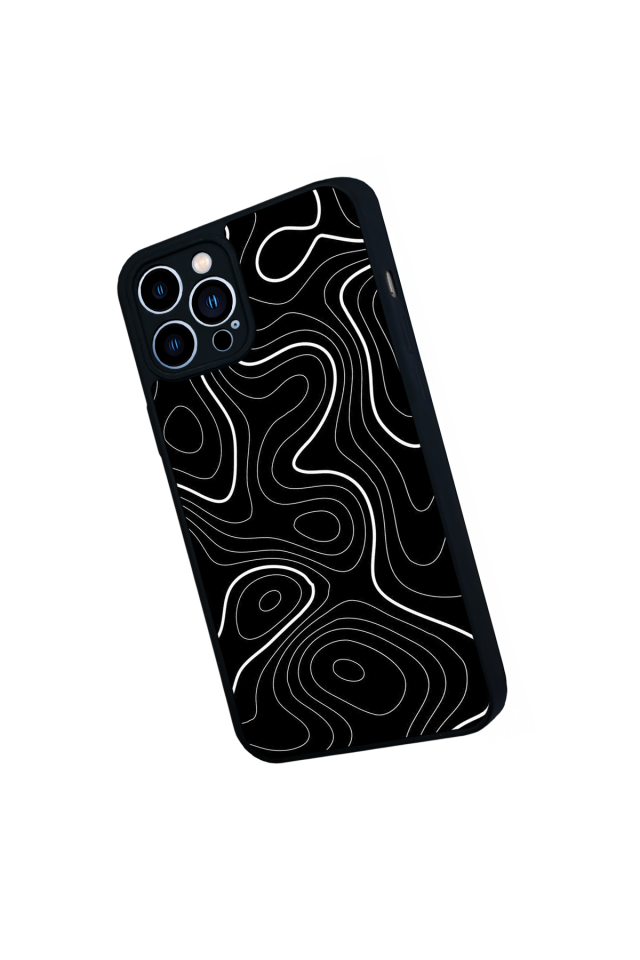 iPhone 13 Pro Max Uyumlu Çizgi Sanatı Tasarımlı Glossy Premium Kılıf