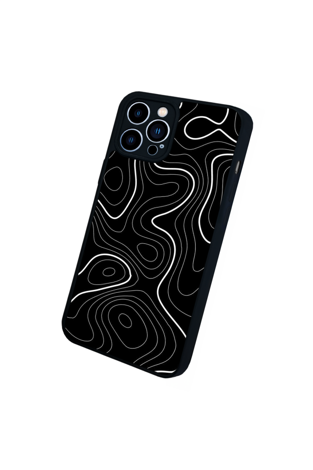 iPhone 13 Pro Max Uyumlu Çizgi Sanatı Tasarımlı Glossy Premium Kılıf