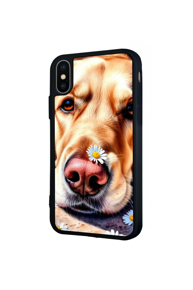 iPhone XS Max Uyumlu Golden Kopek Tasarımlı Glossy Premium Kılıf