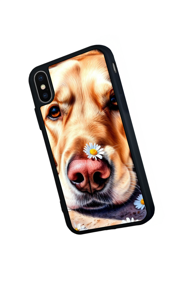 iPhone XS Max Uyumlu Golden Kopek Tasarımlı Glossy Premium Kılıf