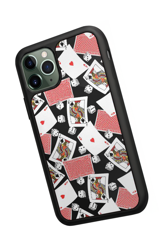 iPhone 11 Pro Uyumlu Kart Tasarımlı Glossy Premium Kılıf