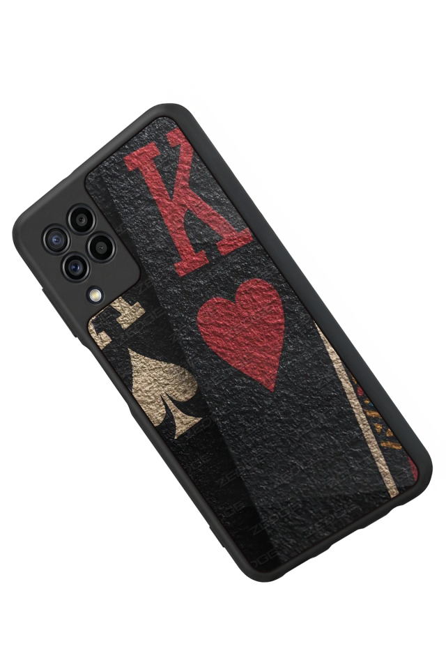 Samsung Galaxy M22 Uyumlu Kart Tasarımlı Glossy Premium Kılıf