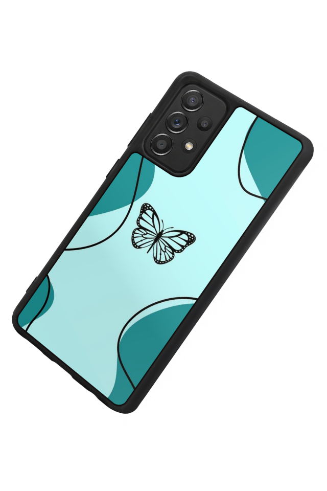 Samsung Galaxy A72 Uyumlu Kelebek Tasarımlı Glossy Premium Kılıf