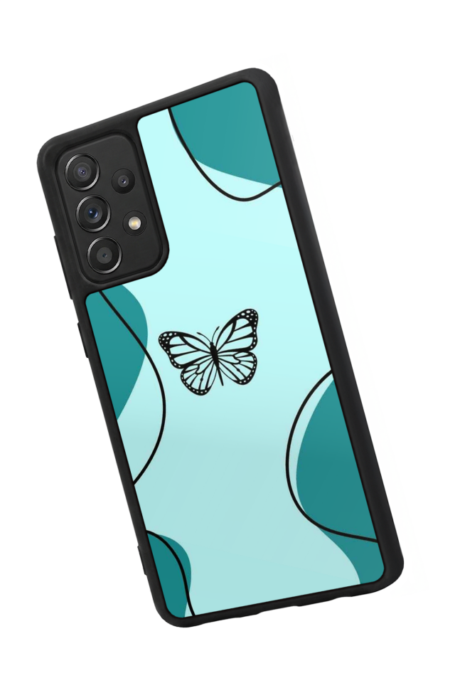 Samsung Galaxy A72 Uyumlu Kelebek Tasarımlı Glossy Premium Kılıf