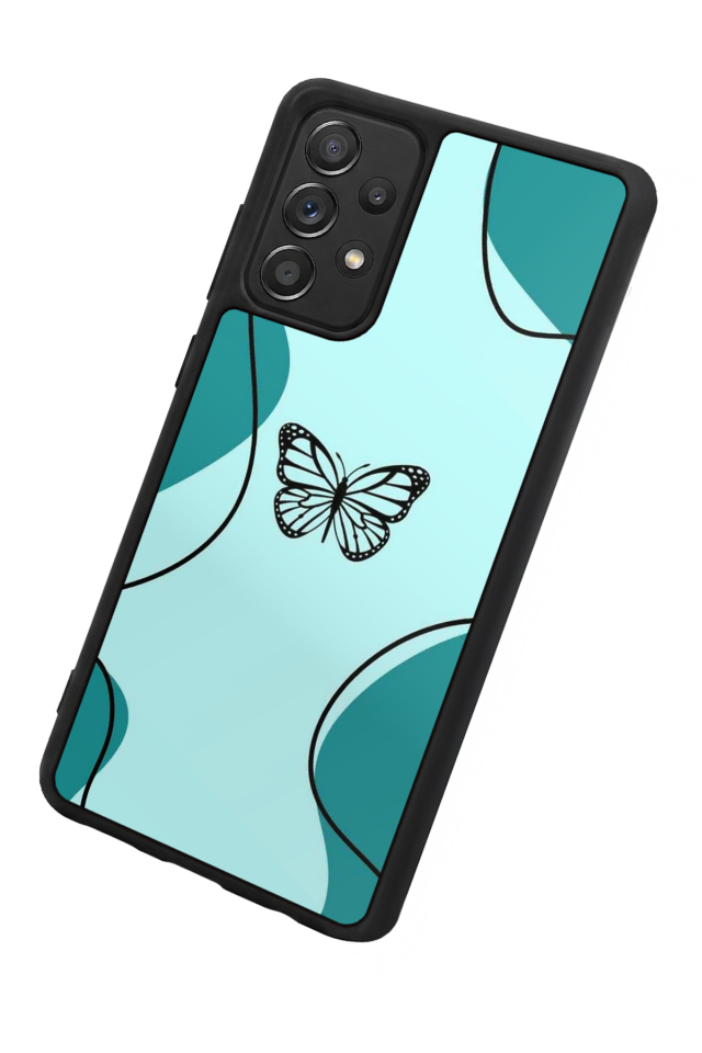 Samsung Galaxy A72 Uyumlu Kelebek Tasarımlı Glossy Premium Kılıf