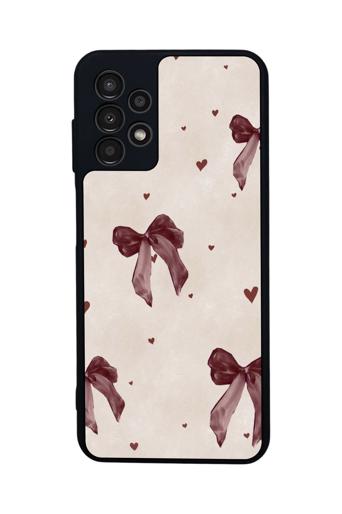 Samsung Galaxy A13 Uyumlu Kurdele Tasarımlı Glossy Premium Kılıf