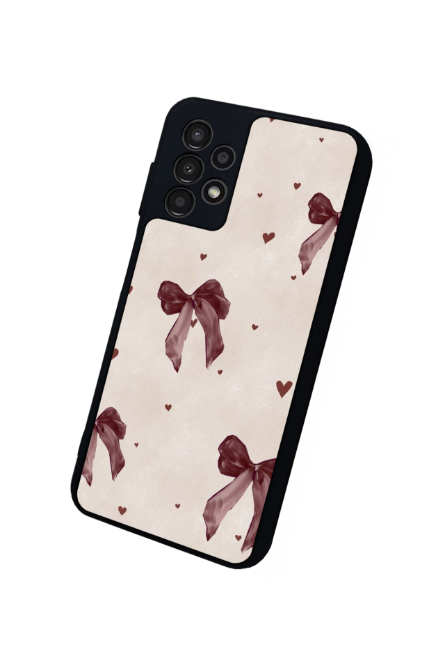Samsung Galaxy A13 Uyumlu Kurdele Tasarımlı Glossy Premium Kılıf