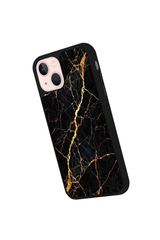 iPhone 15 Plus Uyumlu Mermer Marble Tasarımlı Glossy Premium Kılıf