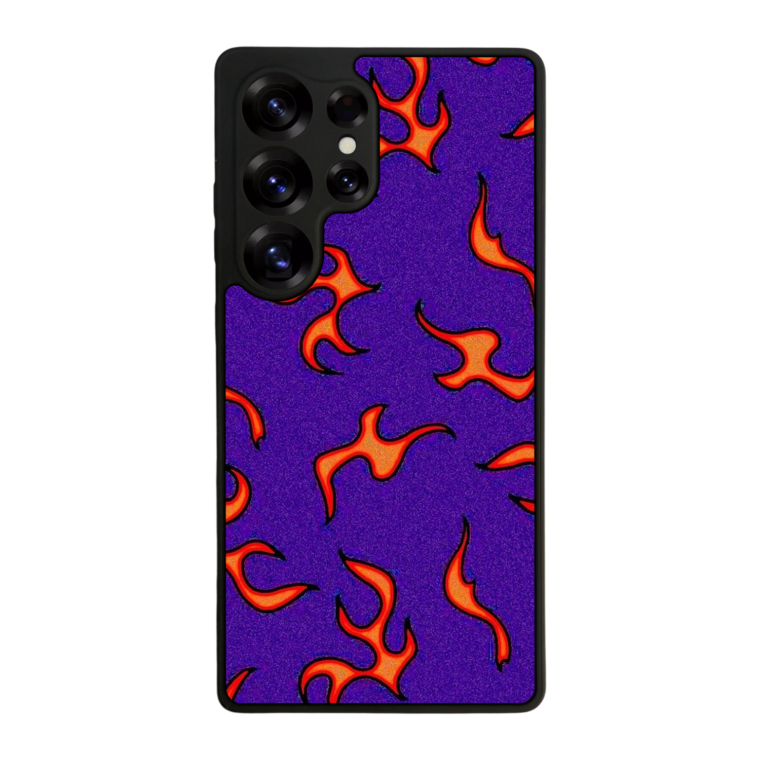 Samsung Galaxy S25 Ultra Uyumlu Retro Flame Patterns Tasarımlı Glossy Premium Kılıf