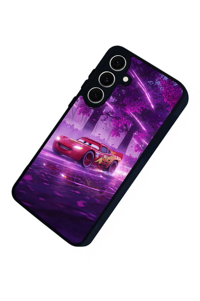 Samsung Galaxy S24 FE Uyumlu Şimsek McQueen Tasarımlı Glossy Premium Kılıf
