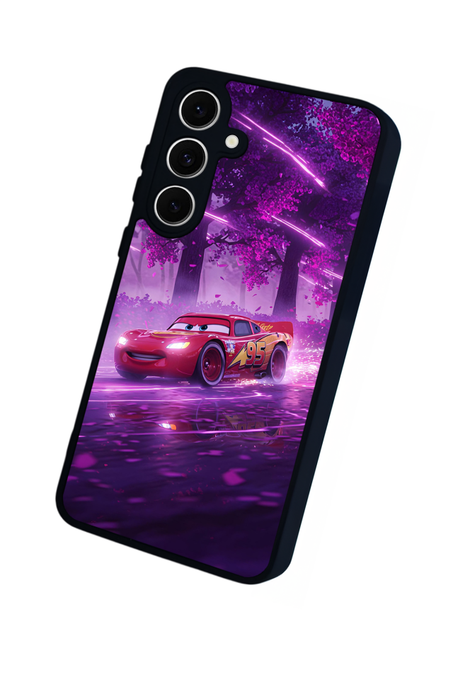 Samsung Galaxy S24 FE Uyumlu Şimsek McQueen Tasarımlı Glossy Premium Kılıf