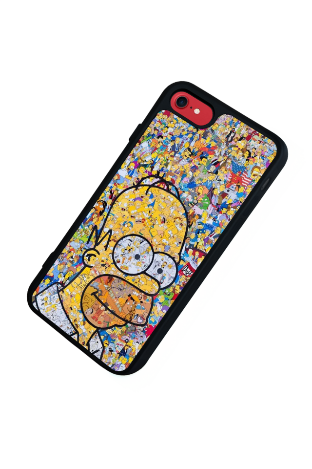 iPhone 8 Uyumlu The Simpsons Tasarımlı Glossy Premium Kılıf