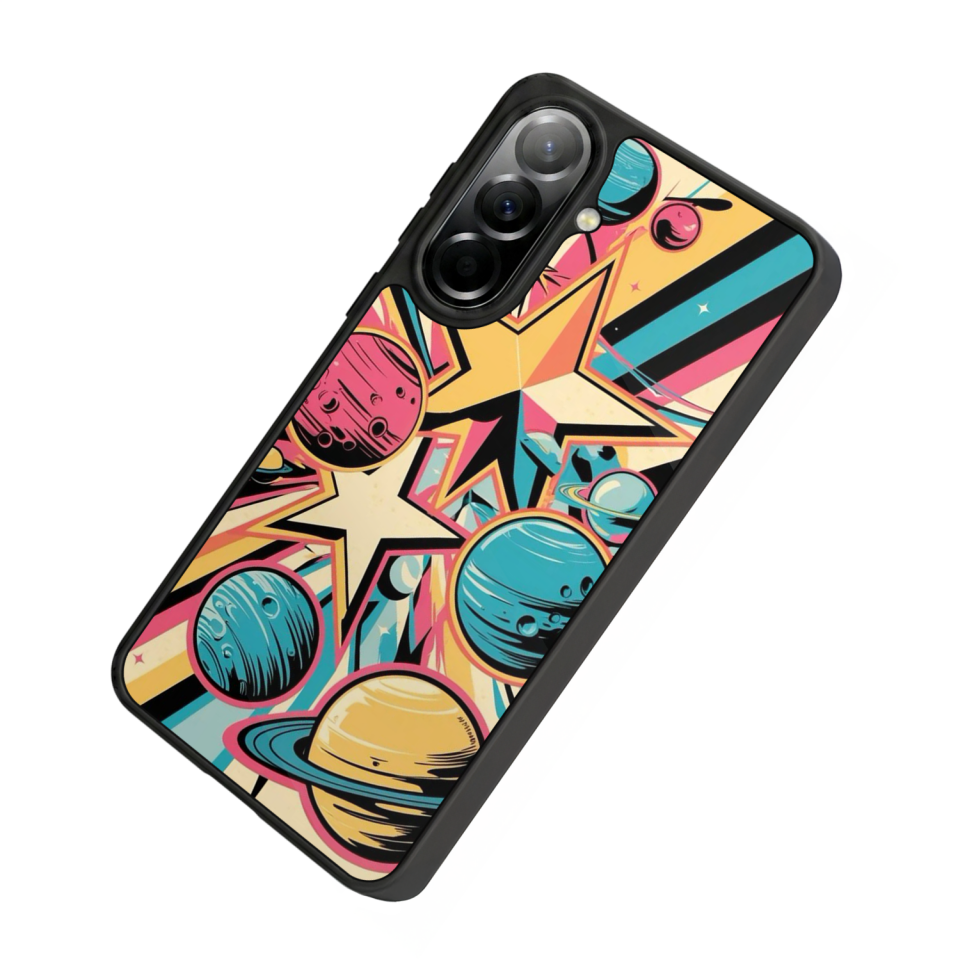 Samsung Galaxy A37 Uyumlu Uzay Tasarımlı Glossy Premium Kılıf