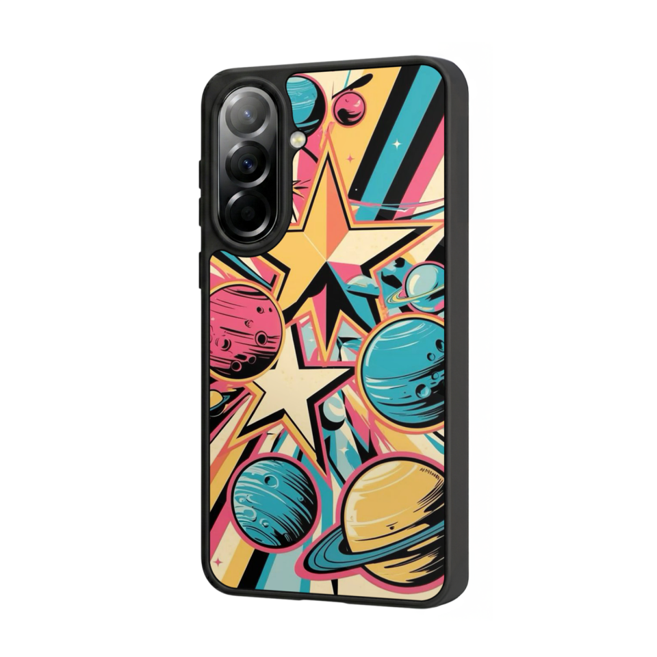 Samsung Galaxy A37 Uyumlu Uzay Tasarımlı Glossy Premium Kılıf