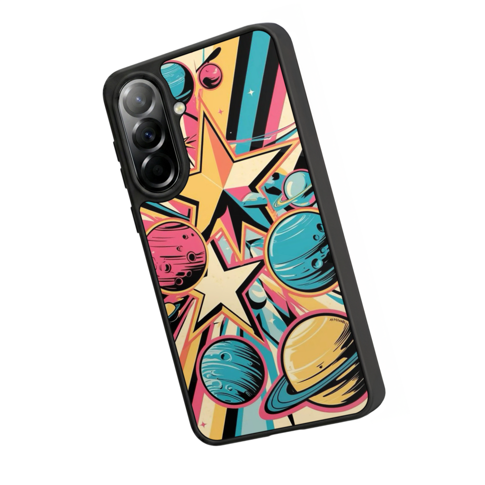 Samsung Galaxy A37 Uyumlu Uzay Tasarımlı Glossy Premium Kılıf