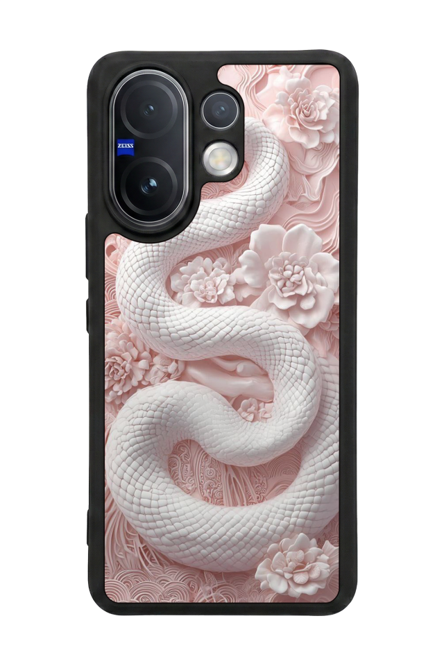 Vivo V60 Uyumlu Yılan Tasarımlı Glossy Premium Kılıf
