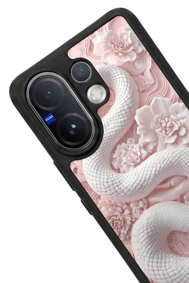 Vivo V60 Uyumlu Yılan Tasarımlı Glossy Premium Kılıf