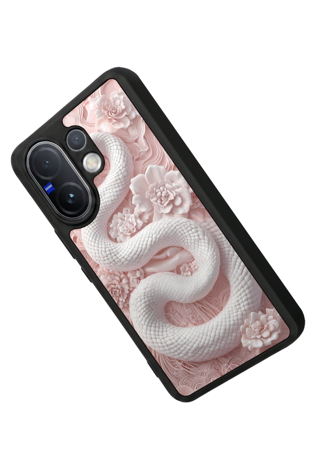 Vivo V60 Uyumlu Yılan Tasarımlı Glossy Premium Kılıf