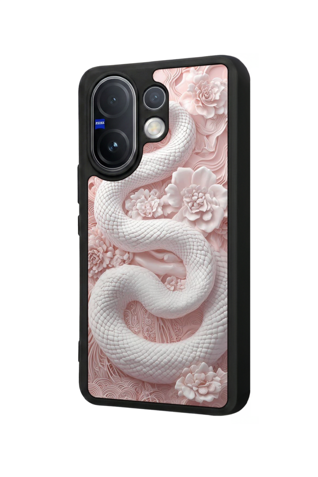 Vivo V60 Uyumlu Yılan Tasarımlı Glossy Premium Kılıf