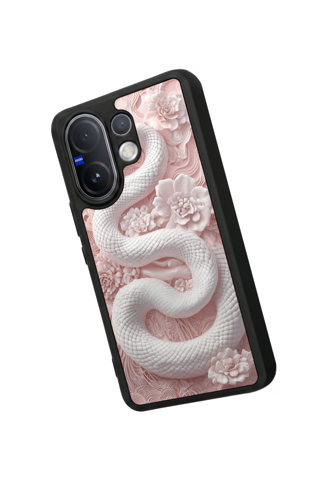 Vivo V60 Uyumlu Yılan Tasarımlı Glossy Premium Kılıf