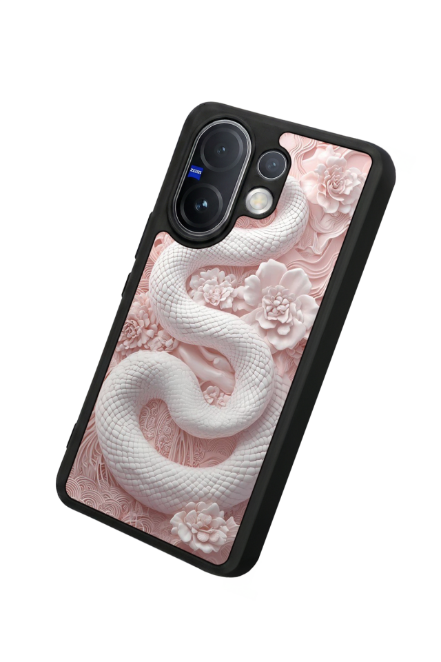 Vivo V60 Uyumlu Yılan Tasarımlı Glossy Premium Kılıf