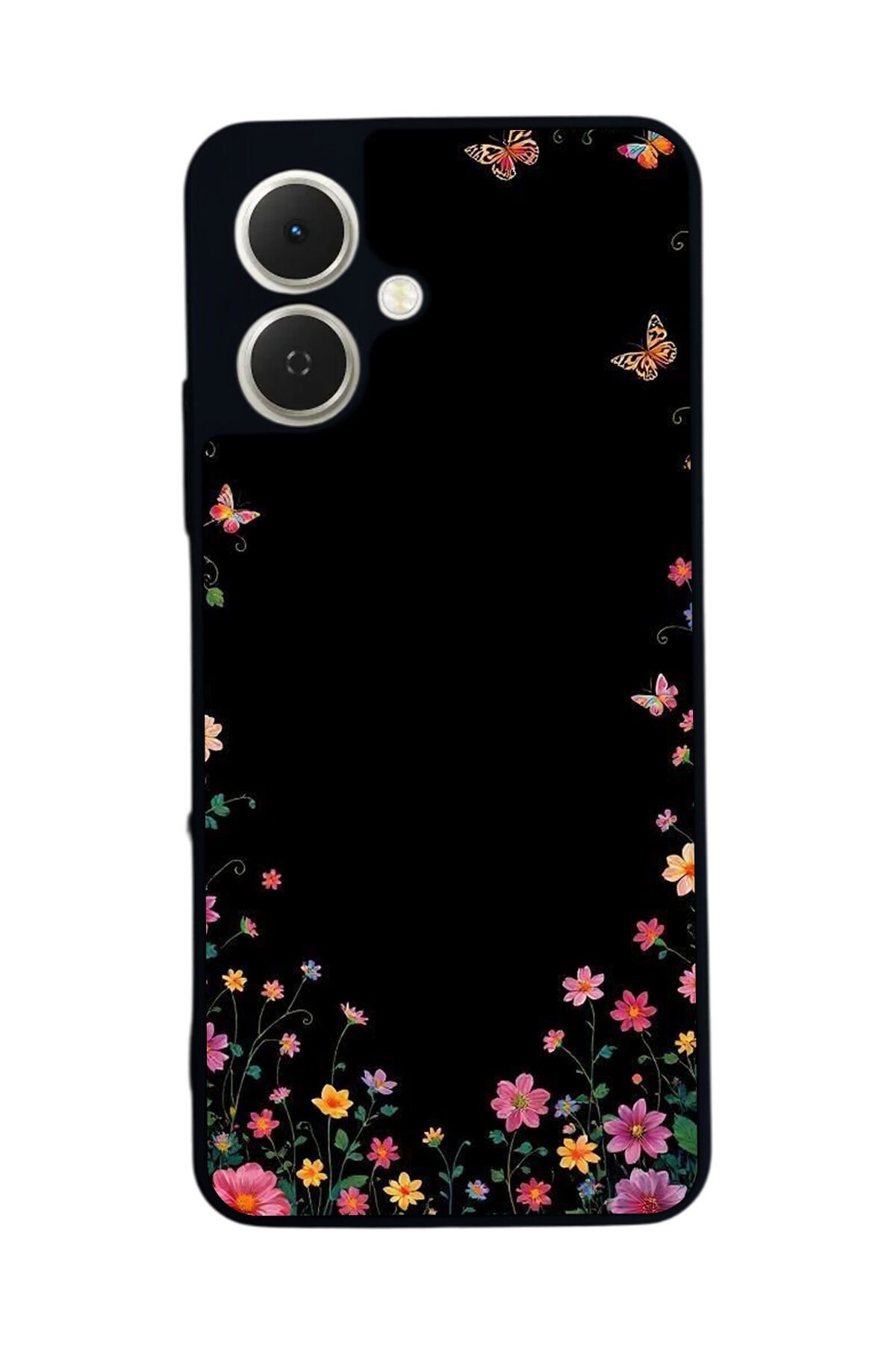 Tecno Spark GO 2 Uyumlu Floral Tasarımlı Glossy Premium Kılıf