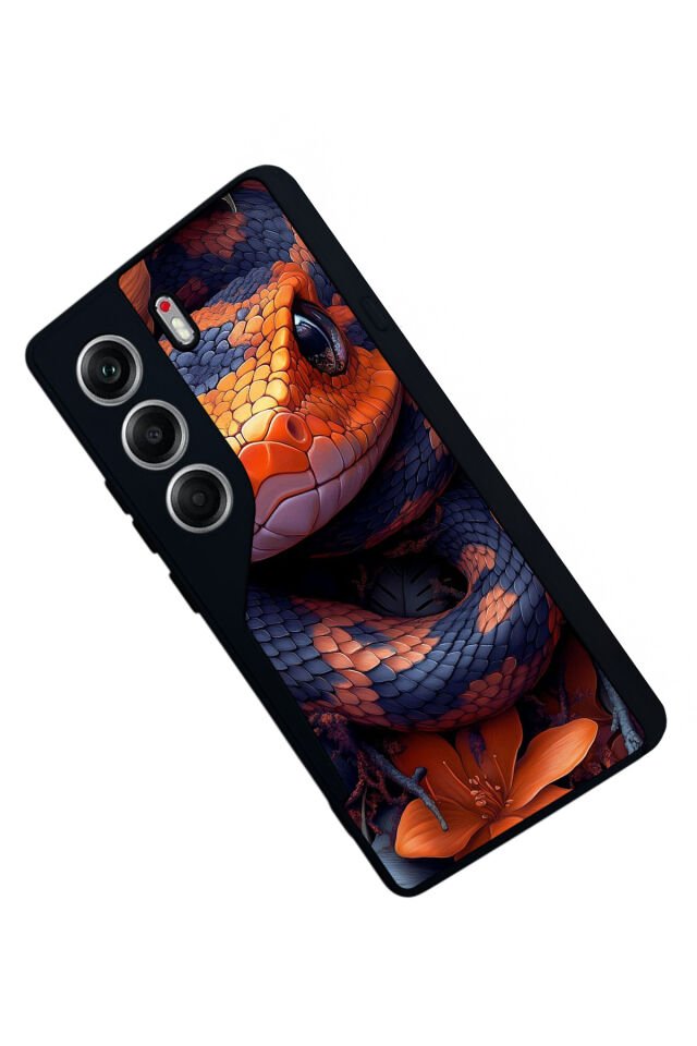 Tecno Camon 40 Uyumlu Yılan Tasarımlı Glossy Premium Kılıf