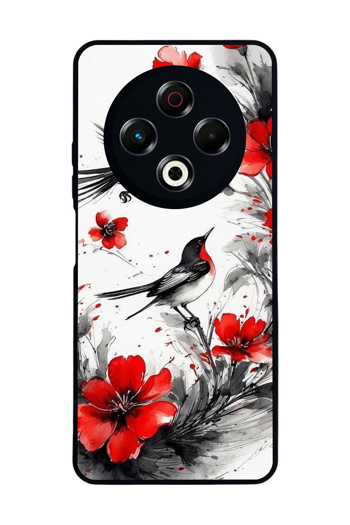 Tecno Spark 30 Uyumlu Floral Tasarımlı Glossy Premium Kılıf
