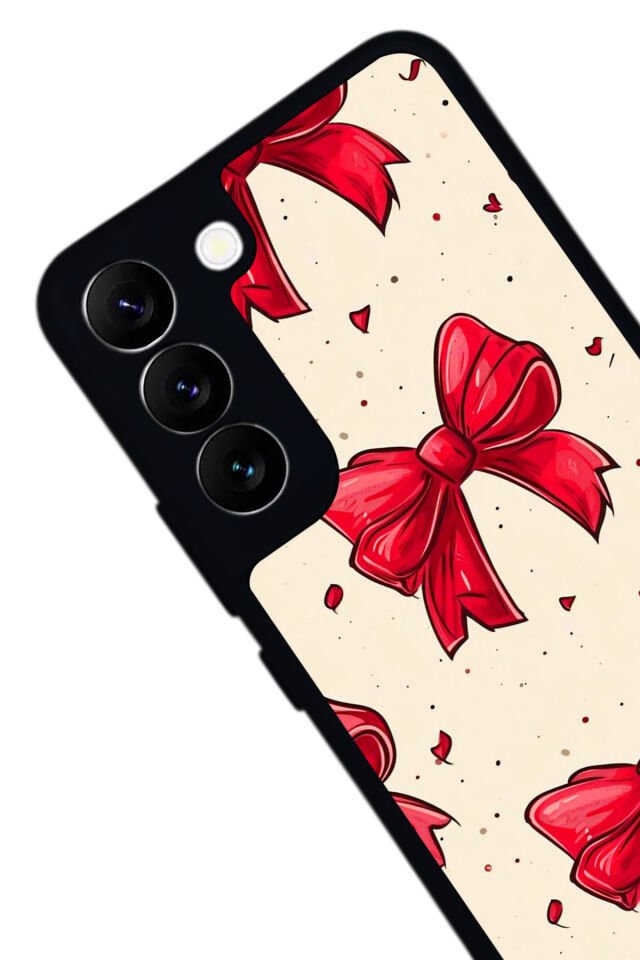 Samsung Galaxy S22 Uyumlu Kurdele Tasarımlı Glossy Premium Kılıf