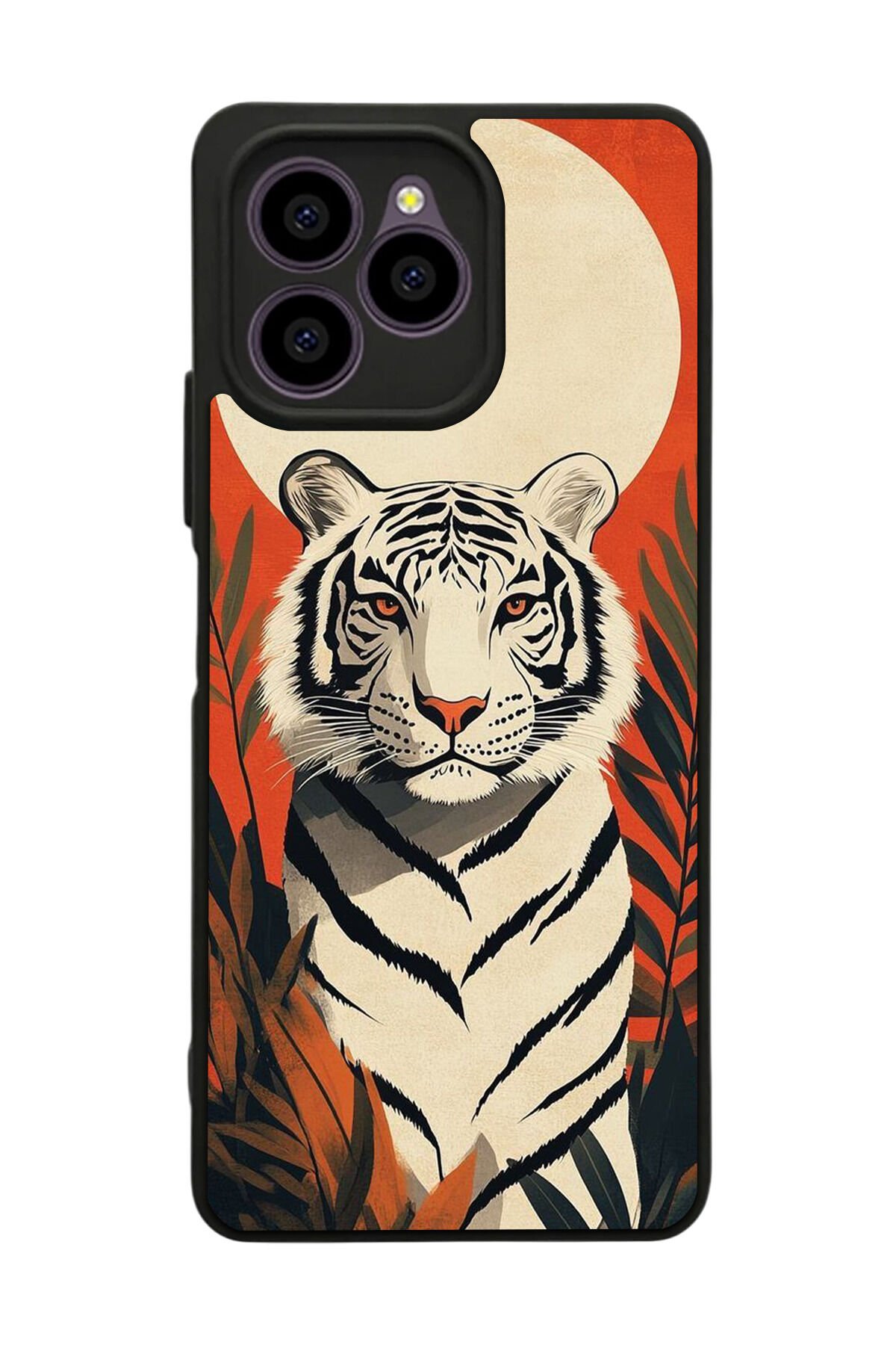 Omix X6 Uyumlu Kirmizi ve Kaplan Tasarımlı Glossy Premium Kılıf