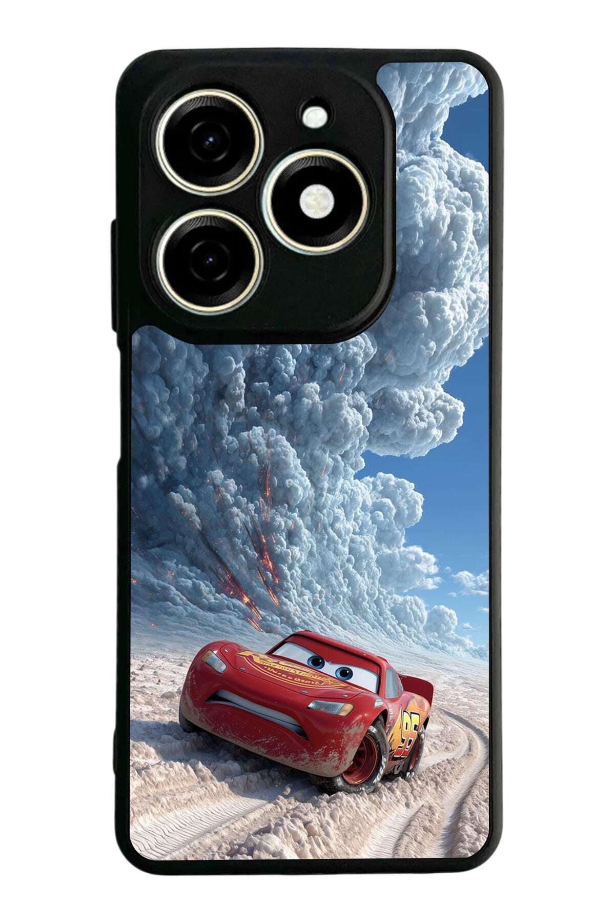 Infınıx Smart 8 Pro Uyumlu Şimsek McQueen Tasarımlı Glossy Premium Kılıf