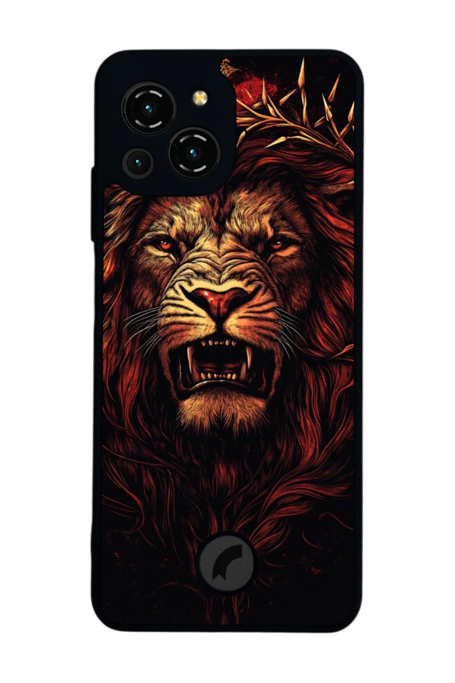 Reeder S23 Pro Max Uyumlu Aslan Tasarımlı Glossy Premium Kılıf