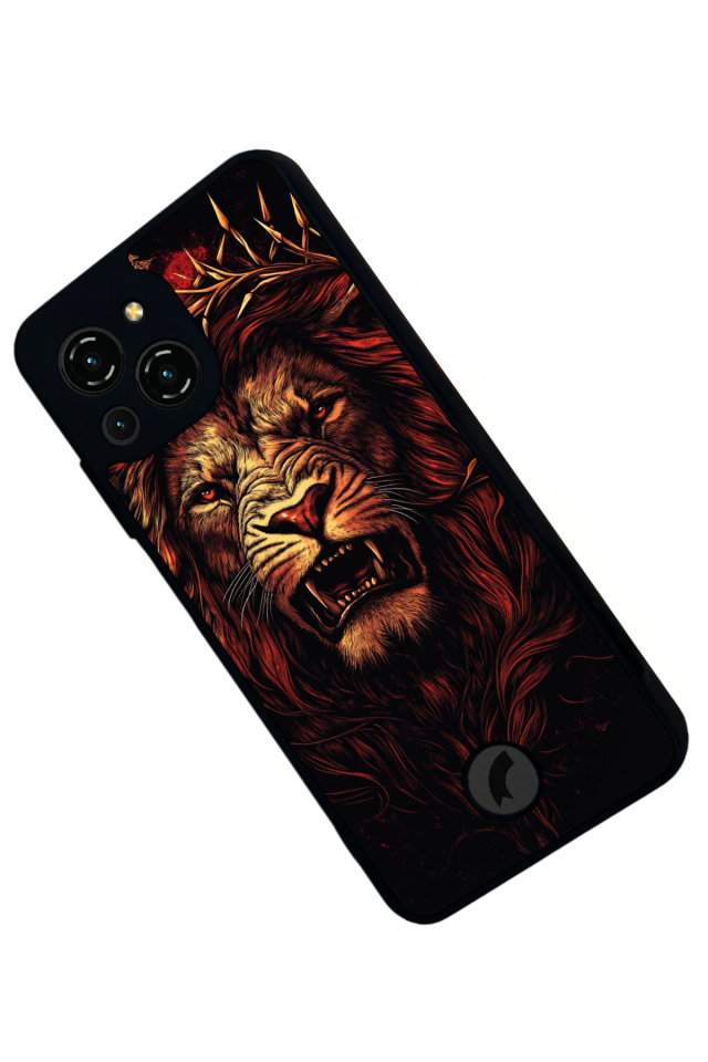Reeder S23 Pro Max Uyumlu Aslan Tasarımlı Glossy Premium Kılıf
