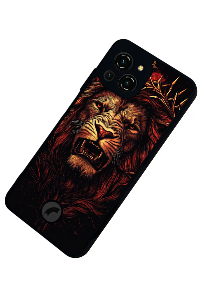 Reeder S23 Pro Max Uyumlu Aslan Tasarımlı Glossy Premium Kılıf