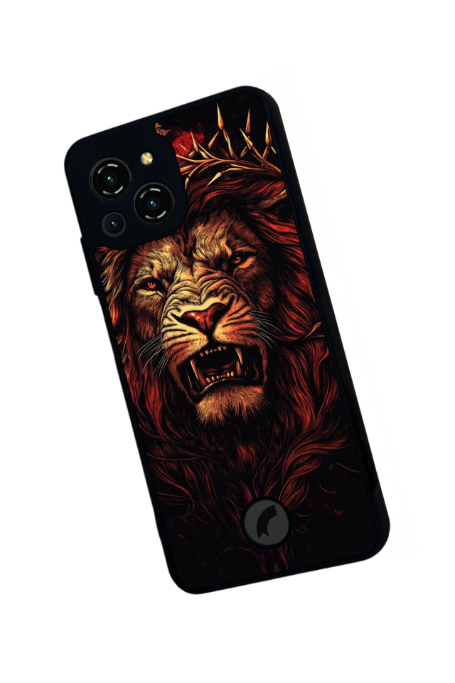 Reeder S23 Pro Max Uyumlu Aslan Tasarımlı Glossy Premium Kılıf