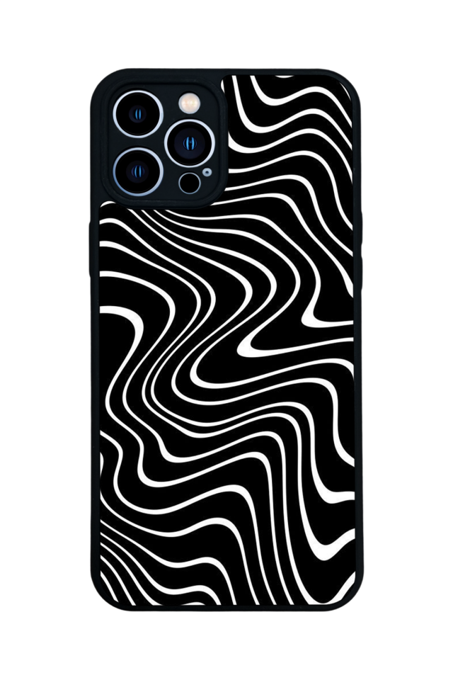 iPhone 13 Pro Max Uyumlu Çizgi Sanatı Tasarımlı Glossy Premium Kılıf
