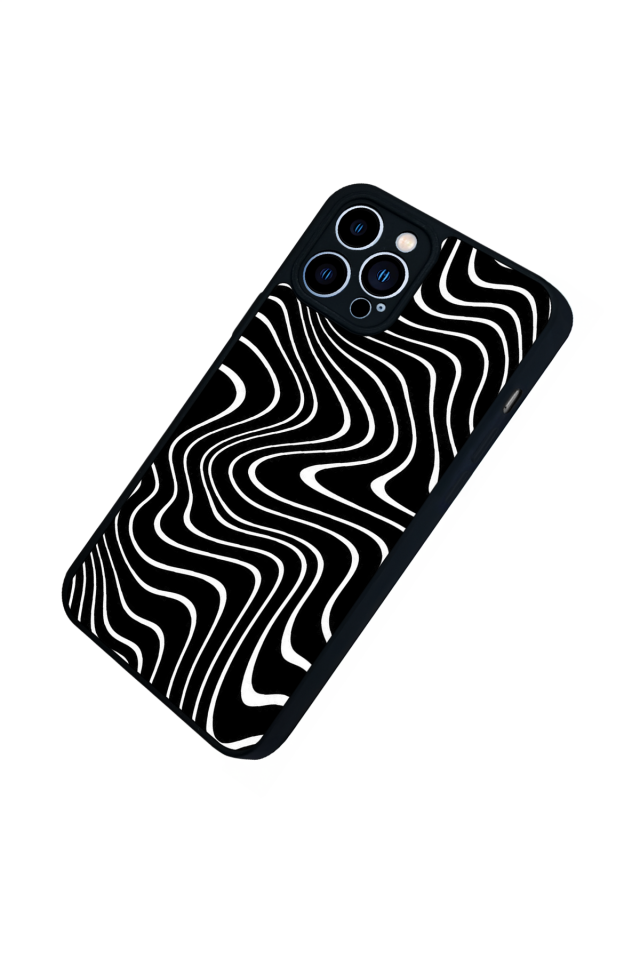 iPhone 13 Pro Max Uyumlu Çizgi Sanatı Tasarımlı Glossy Premium Kılıf