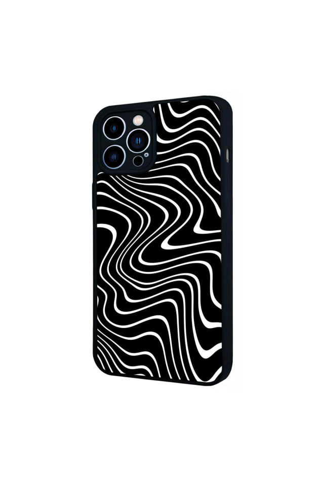 iPhone 13 Pro Max Uyumlu Çizgi Sanatı Tasarımlı Glossy Premium Kılıf
