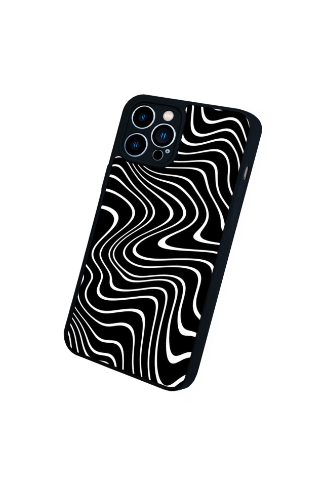 iPhone 13 Pro Max Uyumlu Çizgi Sanatı Tasarımlı Glossy Premium Kılıf