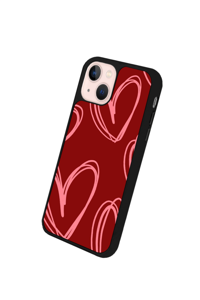iPhone 13/14 Uyumlu Kalp Love Tasarımlı Glossy Premium Kılıf